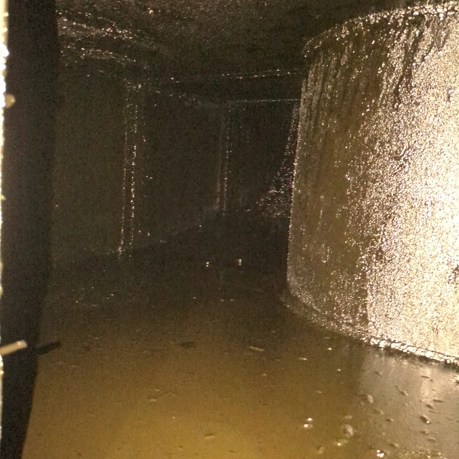 Duct section before cleaning